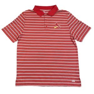 MLB StL Cardinals Stripe Polo TX3 Cool Short Sleeve Golf Size Medium